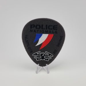 Écusson brodé noir télépilote PN
